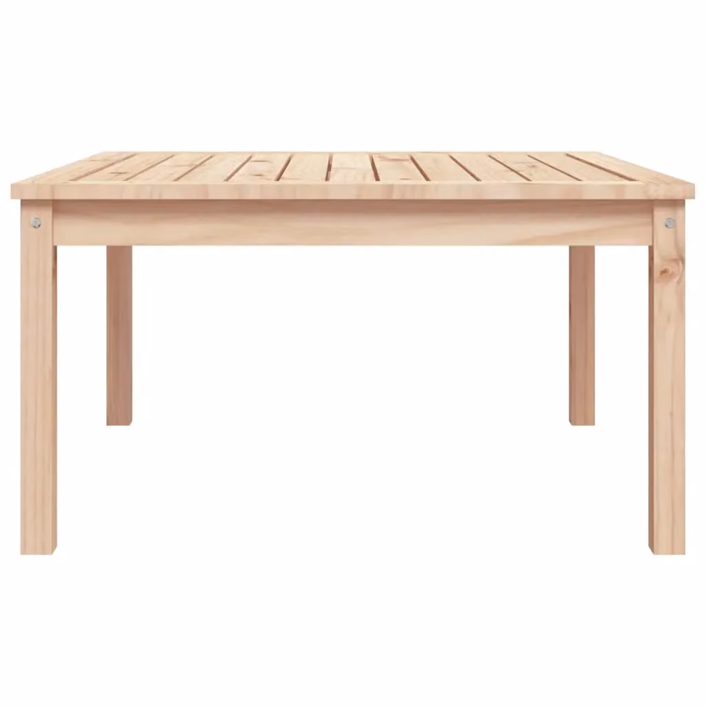 Berkfield Home Rustic Solid Wood Pine Garden Table, Brown, W/D/H: 82.5 x 82.5 x 45 cm – 3