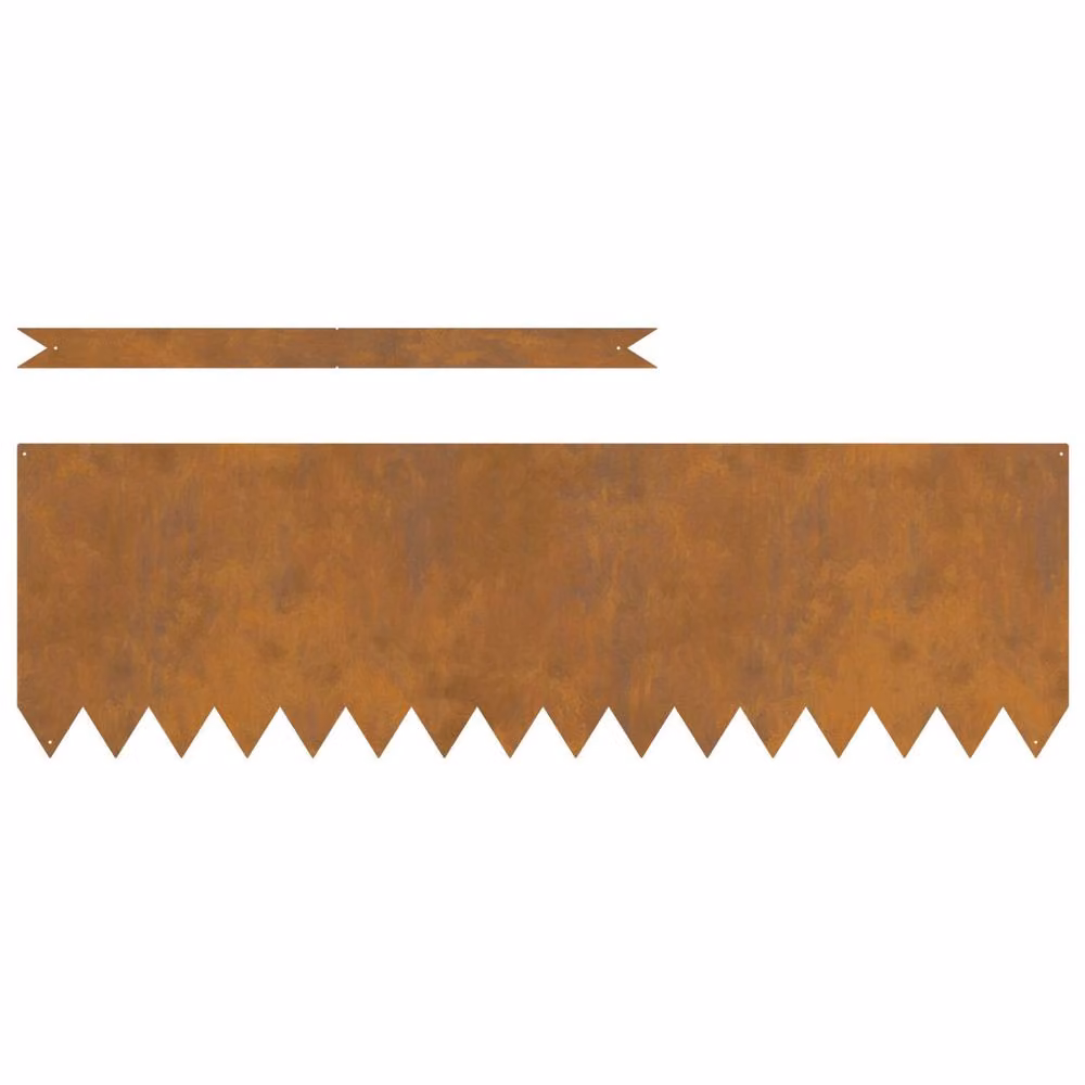 Berkfield Home Lawn Edgings, 50 Pieces, Brown Weathering Steel – 2