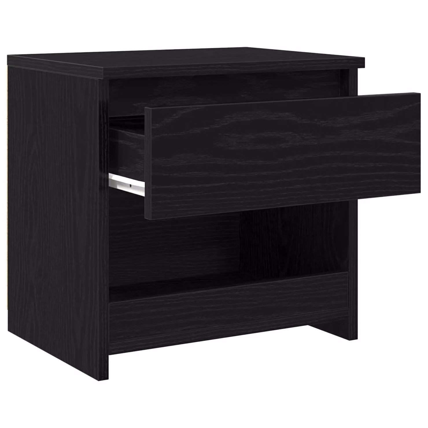 Berkfield Home Set of 2 Modern Black Oak Nightstands, W/D/H: 40 x 30 x 39 cm – 1