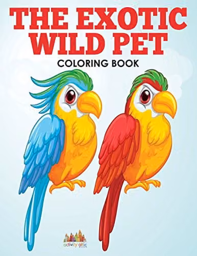 The Exotic Wild Pet Colouring Book by Activity Attic Books, Multicolour – 1