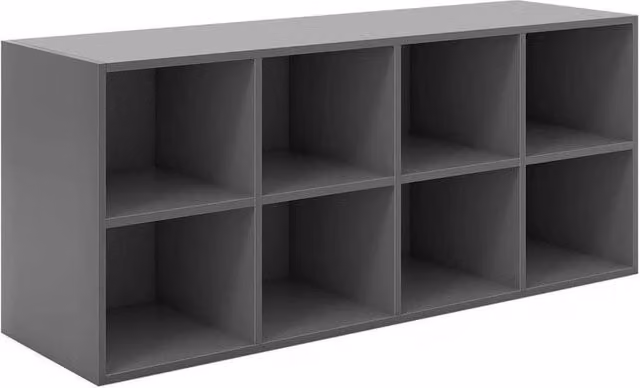 FORGEVIO 8 Cubby Shoe Organiser in Grey