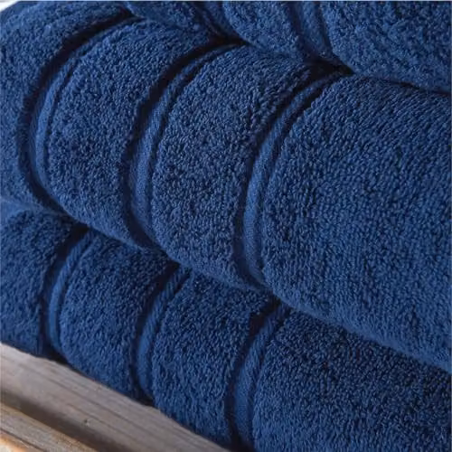 Christy Antalya 6 Piece Luxury Turkish Cotton Towel Set in Blue, 600GSM – 3