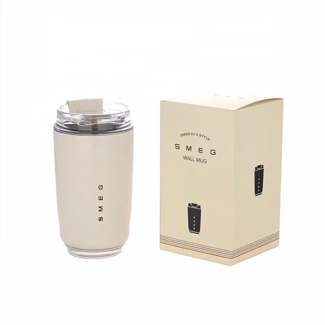 Latto Beige Double Walled Mug with Lid