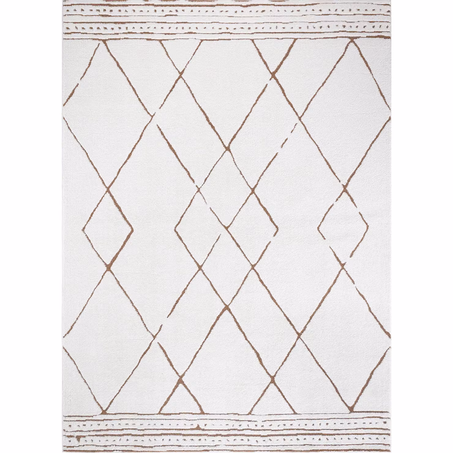 Livabliss Freud Modern High Pile Rug in Ivory, Black and Brown, W/D/H: 160 x 215 cm – 2