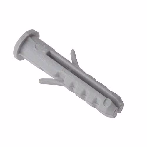 Forgefix Nylon Rimmed Expansion Wall Plugs, Grey, 100 Pack