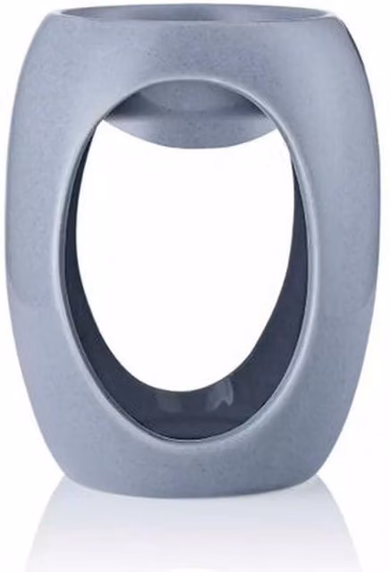 Ava May Ceramic Tealight Wax Burner by Kingsbury Gifts in Grey