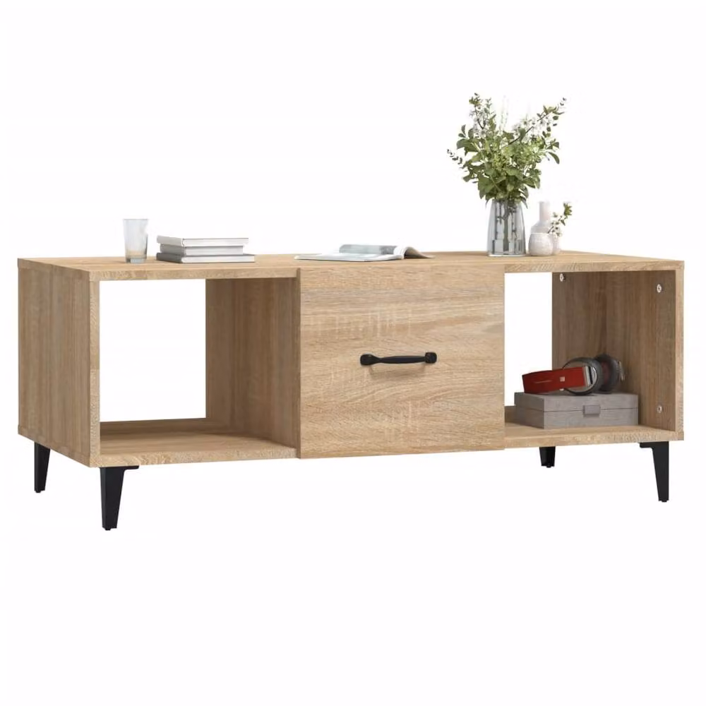 Berkfield Home Sonoma Oak Coffee Table, Brown, W/D/H: 102 x 50 x 40 cm – 3