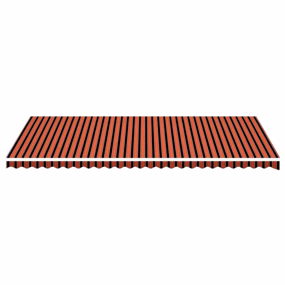 Berkfield Home Replacement Awning Fabric in Orange and Brown, Polyester, W/D/H: 6 x 3.5 m – 3