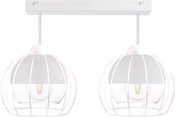 Netlighting Solo Semi Flush Ceiling Light in White, 50cm, 2x E27