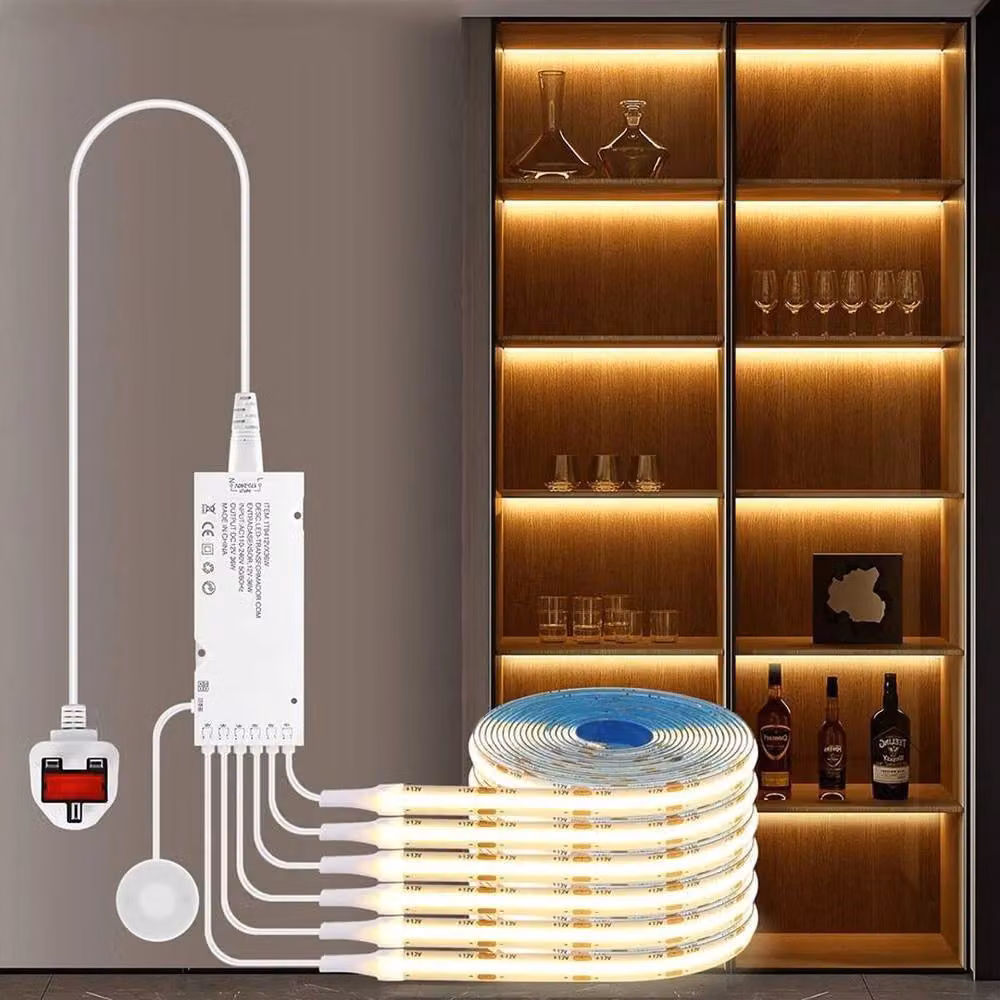 FLAVORA Warm White COB LED Strip Under Cabinet Display Light, 2m, White – 4