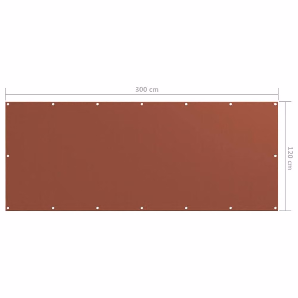 Berkfield Home Terracotta Balcony Screen and Side Awning, W/H: 120 x 300 cm – 3