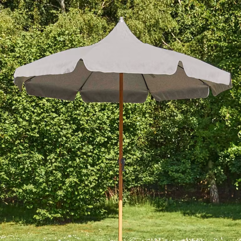 Leisure Grow Savannah 1.8m WoodEffect Parasol in Oak and Grey