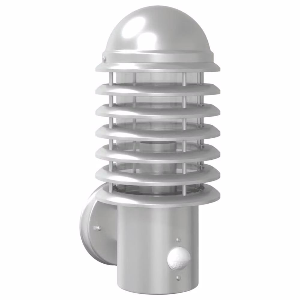 Berkfield Home Silver Stainless Steel Outdoor Wall Light with Motion Sensor – 2