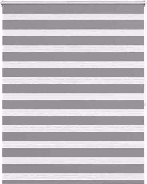 Berkfield Home Zebra Day and Night Blind in Grey and White, W: 140 cm, H: 175 cm – 1