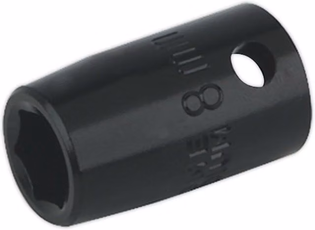 Loops 8mm Forged Impact Socket 3/8 Inch Sq Drive Chrome-Vanadium Wrench Socket Black and Multicolour – 1