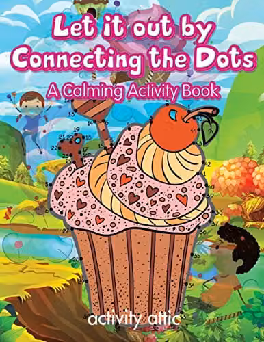 Activity Attic Books Let It Out By Connecting the Dots Calming Activity Book for Children, Multicolour