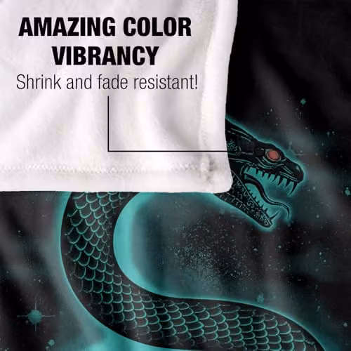Warner Bros. Harry Potter Basilisk Stars Silky Touch Super Soft Fleece Throw Blanket, Multicolour – 3