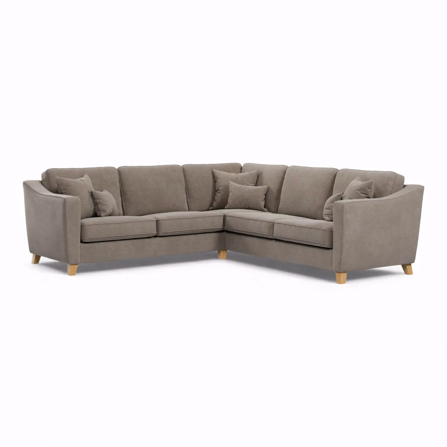 The Great Sofa Company Jackson Large Chenille Corner Sofa in Light Brown – 2