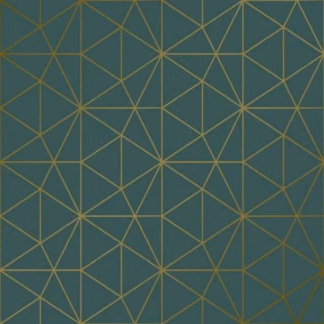 World of Wallpaper Metro Prism Abstract Geometric Art Deco Wallpaper in Green