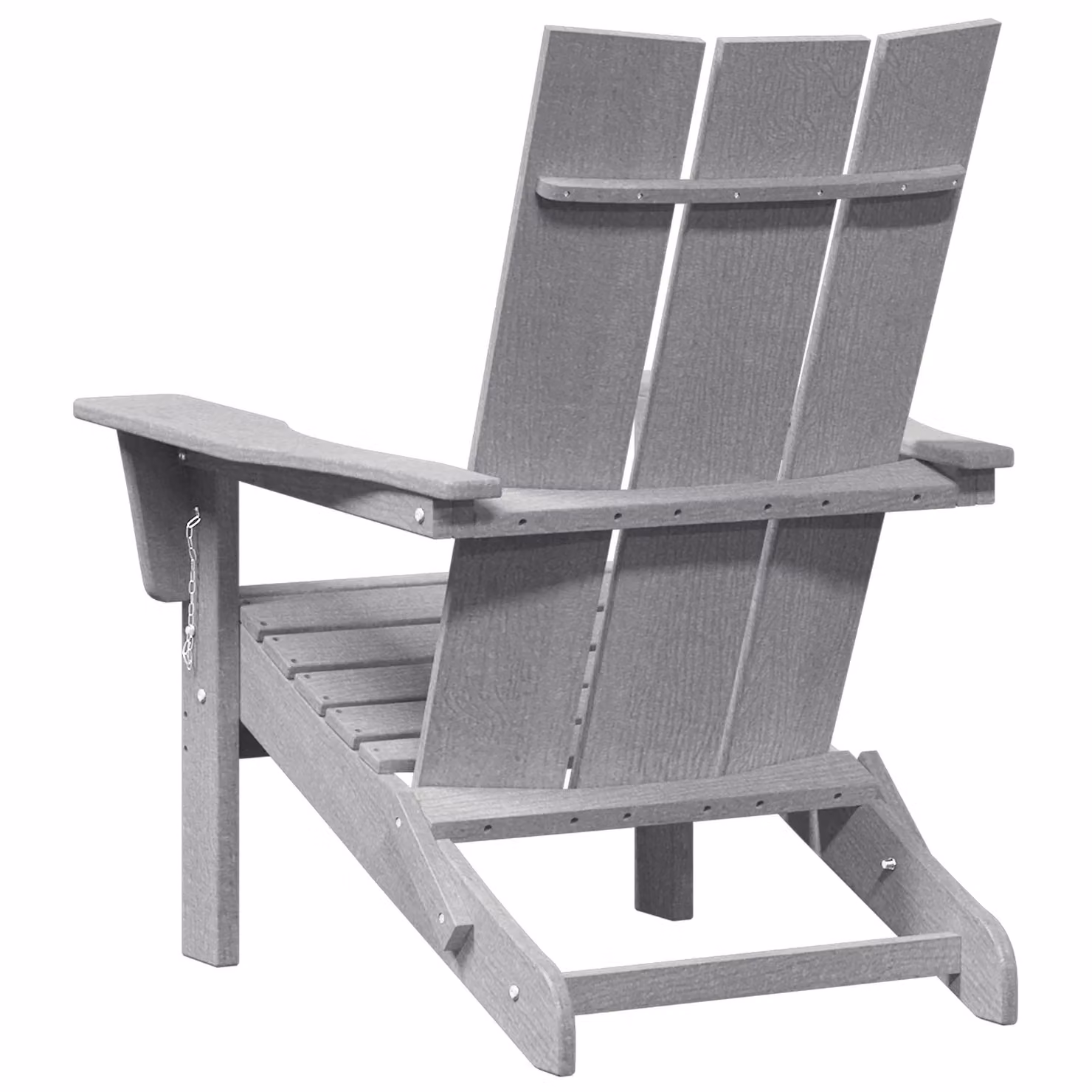 Berkfield Home Folding Adirondack Chair in Light Grey, W/D/H: 74.5 x 80.5 x 90 cm – 3