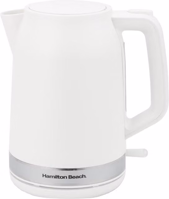Hamilton Beach Ella 1.7 l White Matte Kettle with Auto Shut-off