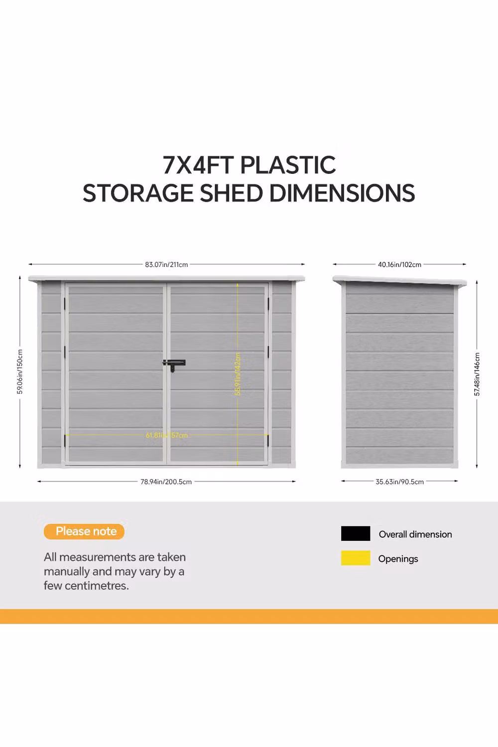 Living and Home Grey Pent Outdoor Bicycle Storage Shed – 4