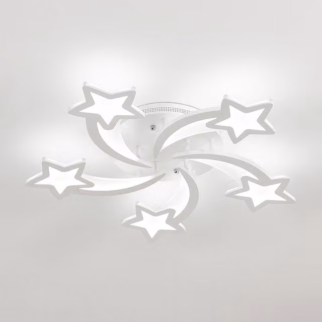 Living Star Shooting Stars LED Ceiling Light with 5 Heads, White, 75W