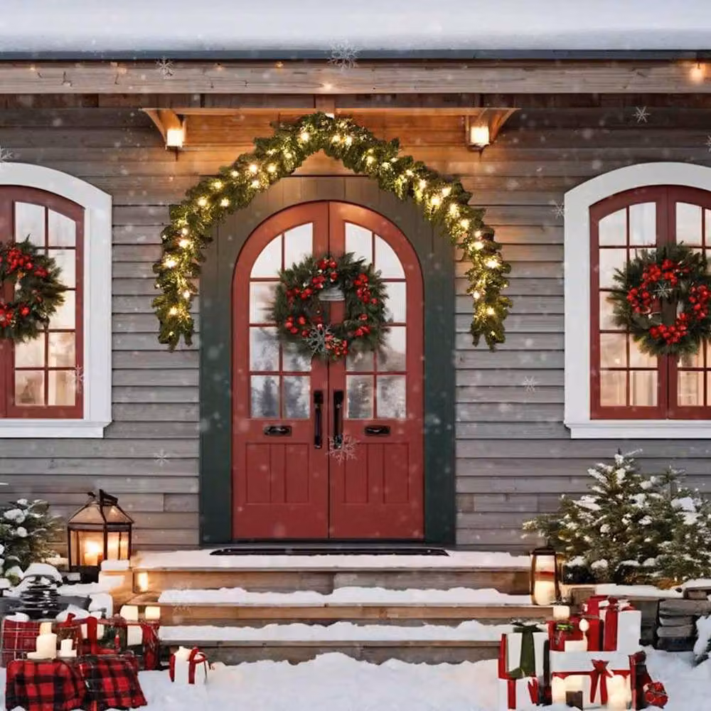 Berkfield Home Multicolour Christmas Garland with Green LED Lights, 10 m – 2