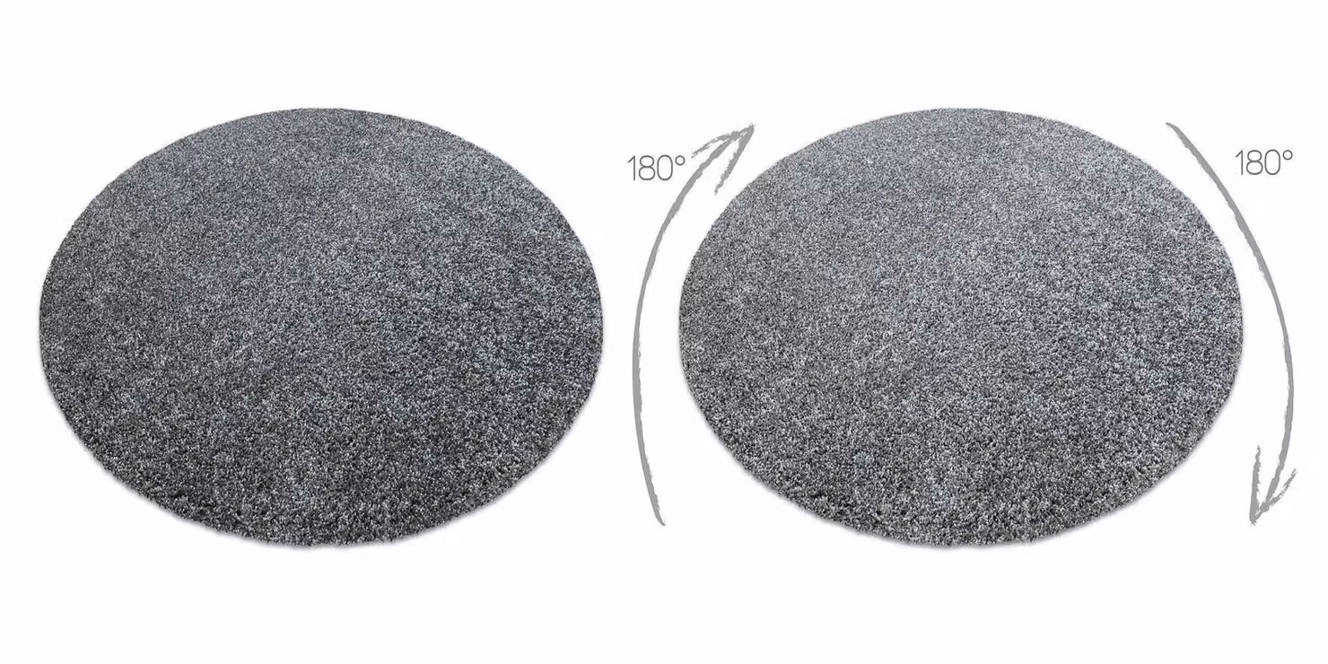 RugsX Modern Washable Round Rug in Grey, Diameter: 160 cm – 2