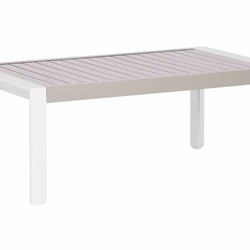 Wyld and Coco Taupe Aluminium Outdoor Coffee Table in Beige, W: 120 cm, D: 120 cm – 2