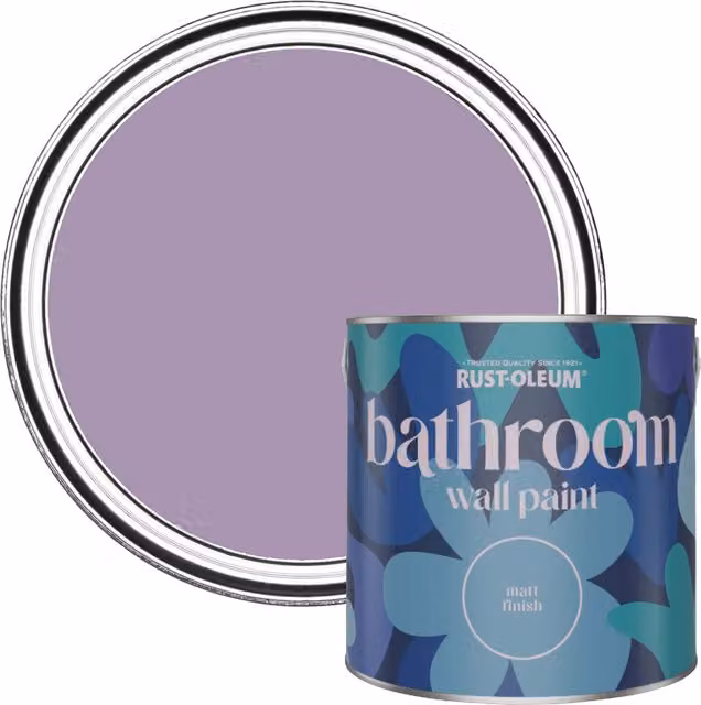 Rust-Oleum Water-Resistant Bathroom Wall and Ceiling Paint in Violet Macaroon Pink, 2.5L – 1