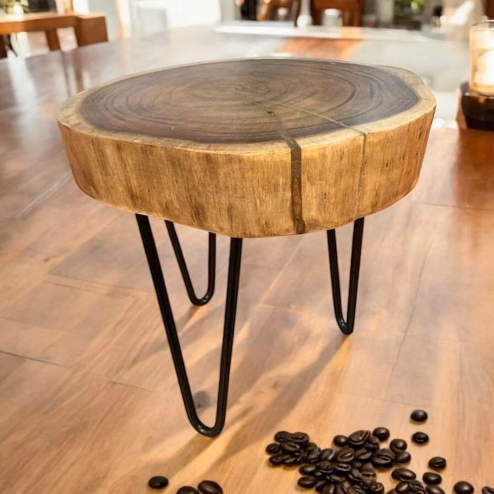 Minster Round Wood Stool in Brown, W/D/H: 40 x 40 x 40 cm – 2
