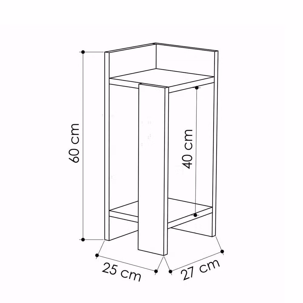 CALICOSY ELOS Set of 2 Modern Bedside Tables in Light Oak, Height: 60 cm – 2