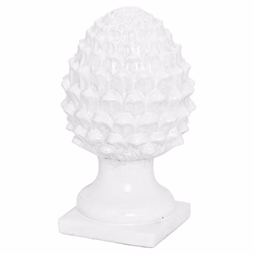 Hill Interiors Garda White and Multicolour Ceramic Decorative Acorns, W/D/H: 35 x 20 x 3.5 cm