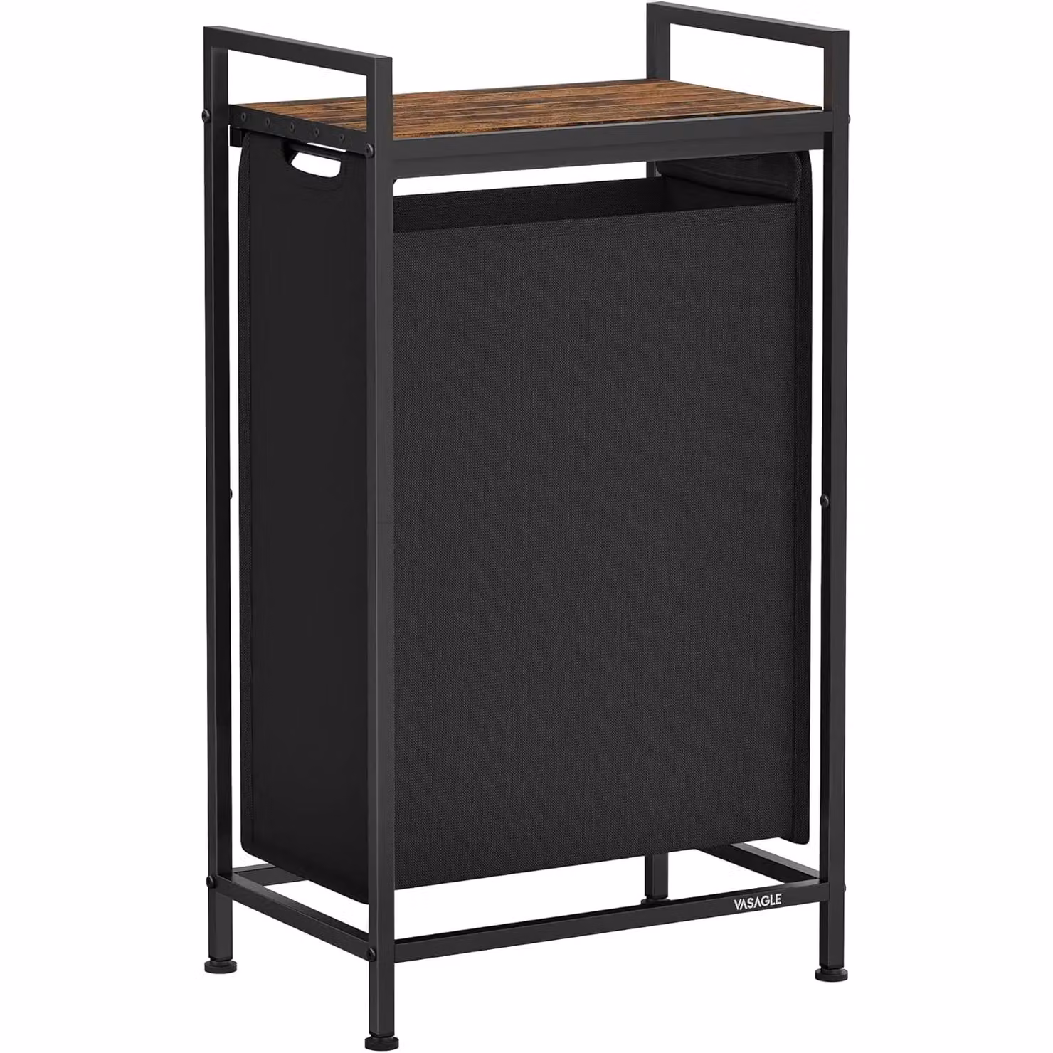 VASAGLE Laundry Hamper with Metal Frame and Pull Out Liner in Black – 5