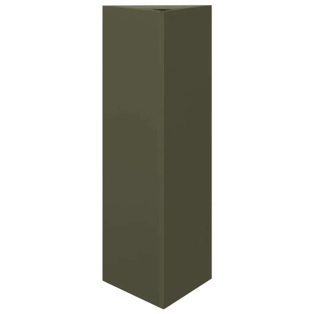 Berkfield Home Green Steel Triangular Garden Planter Tub W/D/H: 30 x 26 x 75 cm – 2