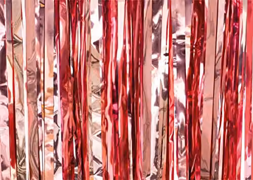 Netagon Shimmer Tinsel Curtain in Gold or Pink, W: 250 cm, H: 100 cm – 3