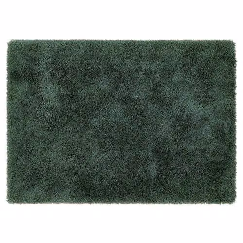 e-Rugs Chicago Contemporary Plain Thick Soft Deep Pile Shaggy Rug, Forest Green, W: 140 cm, L: 200 cm – 1