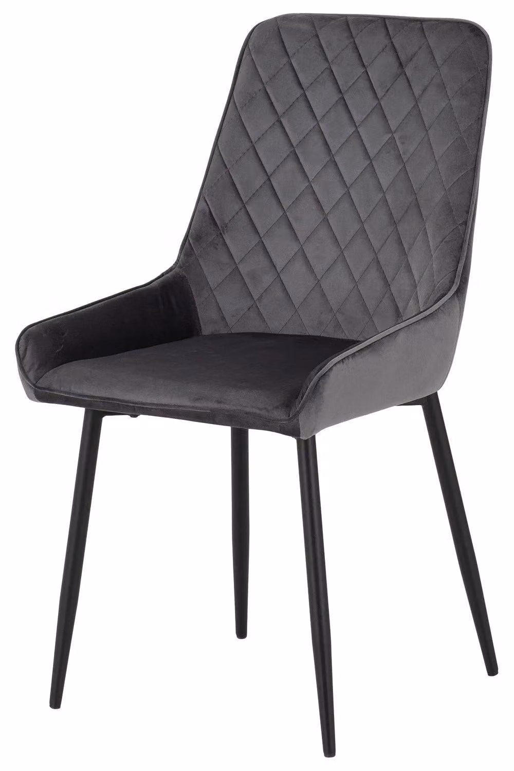 Seconique Quebec Wave Edge Dining Set with Avery Chairs in Oak and Grey – 6