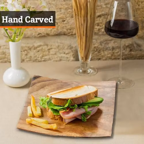 Orsina Bamboo Serving Plate in Brown – 2
