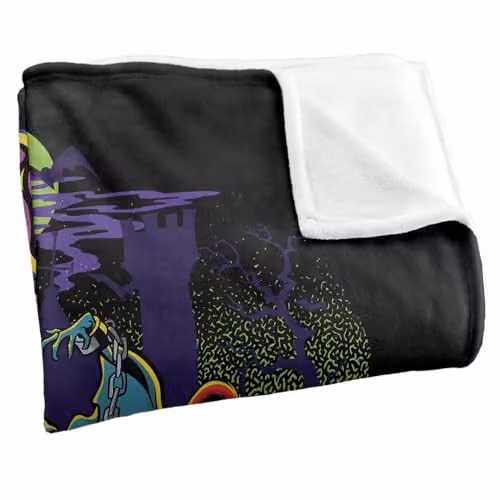 LOGOVISION Scooby-Doo and Shaggy Chased by Monsters Super Soft Fleece Throw Blanket, Multicolour, W: 152 cm, D: 127 cm – 2