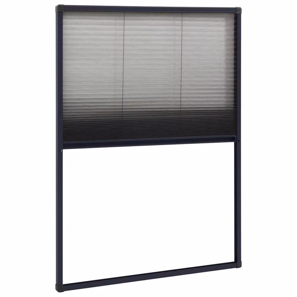Berkfield Home Pleated Insect Screen for Windows, Aluminium, Anthracite and Black, W: 80 cm, H: 120 cm – 2