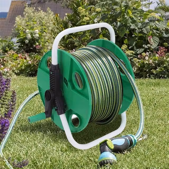 SPETLEK Portable Lightweight Freestanding Hose Reel, 45m, Green – 1