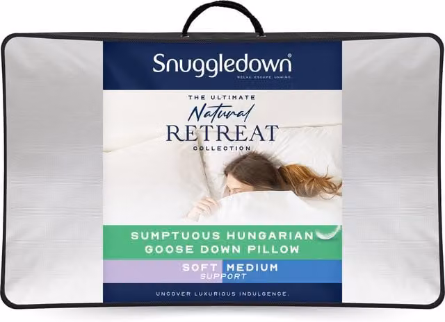 Snuggledown Retreat White Hungarian Goose Down and Feather Mix Pillow
