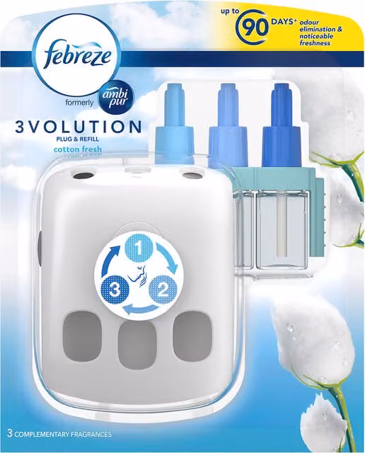 Febreze 3Volution Plug In Starter Kit Cotton White