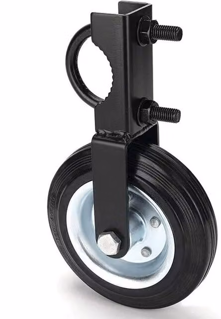 VOGREX Heavy Duty Adjustable Height Farm Gate Swivel Caster Wheel with Rubber and Black Powder Coated Steel – 1