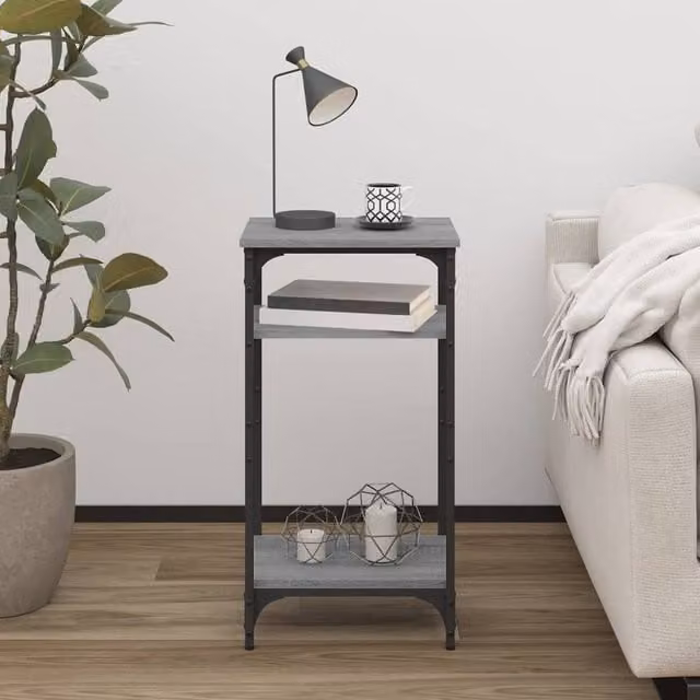 Berkfield Home Grey Sonoma Side Table, W/D/H: 40 x 30 x 75 cm