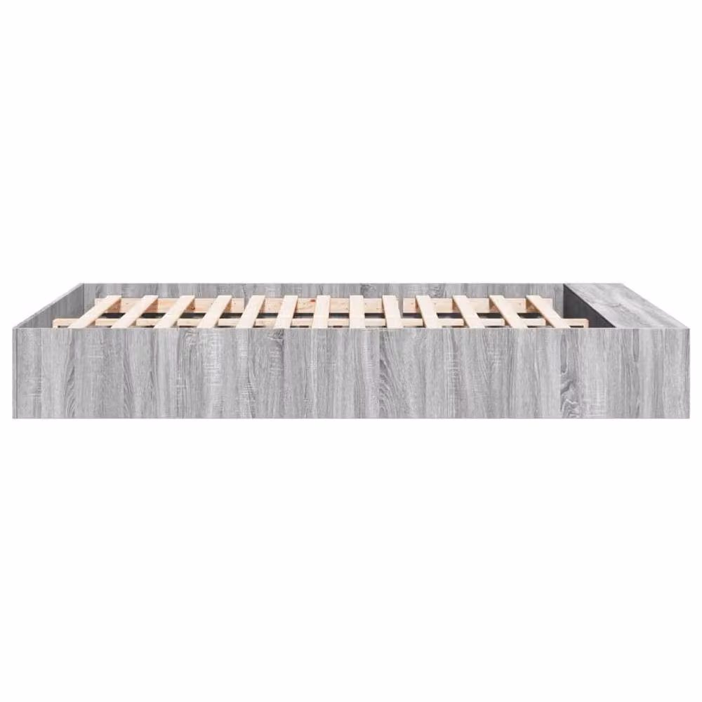 Berkfield Home Modern Bed Frame in Grey Sonoma, W/D/H: 140 x 200 x 143 cm – 3
