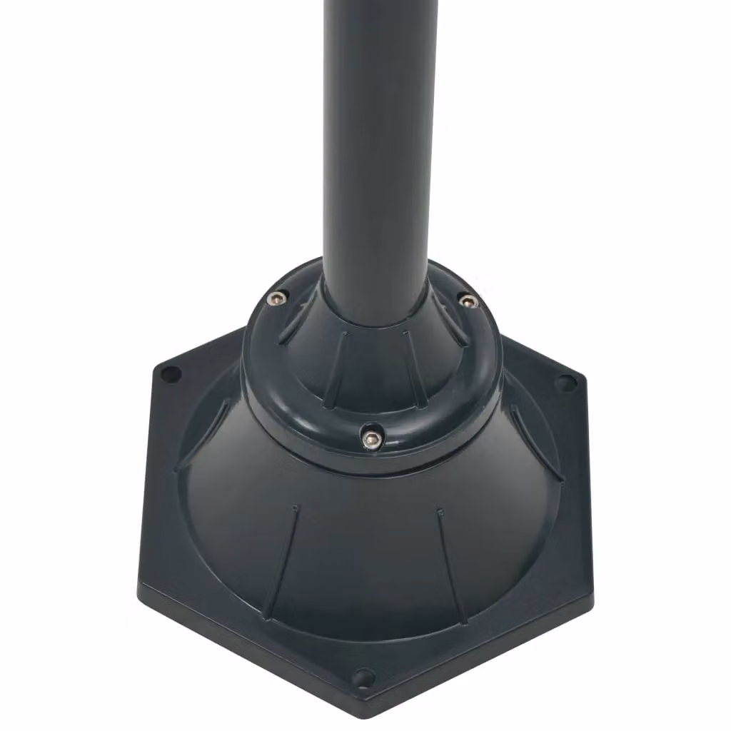 Berkfield 2-Lantern Garden Post Light in Dark Green Aluminium, Height: 220 cm – 3