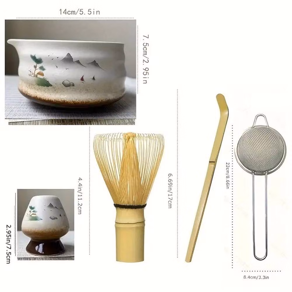 Nordara Multicolour Bamboo Matcha Whisk Set, 100g – 2